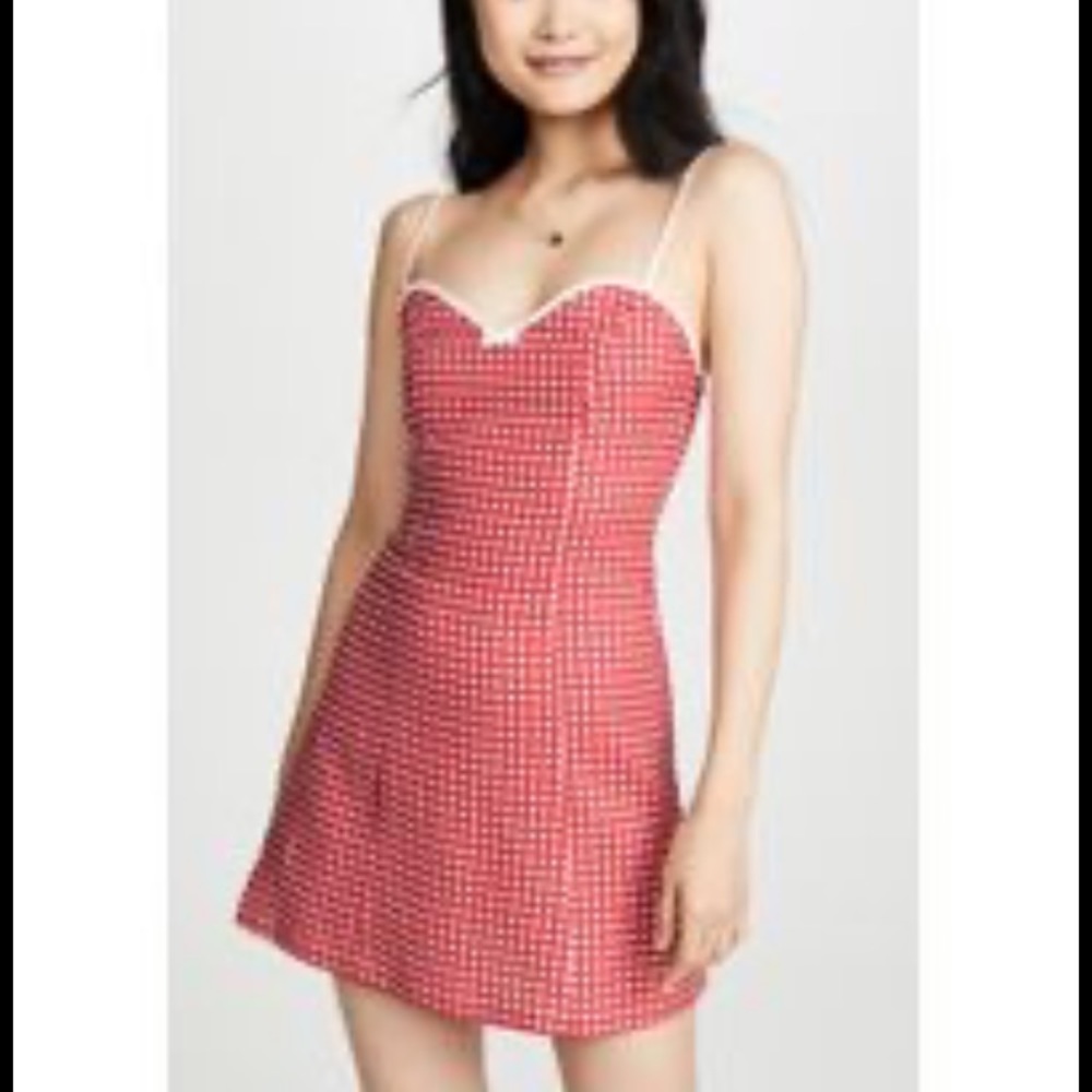 Miguelina nadine dress red gingham XS NWT - Picture 3 of 8